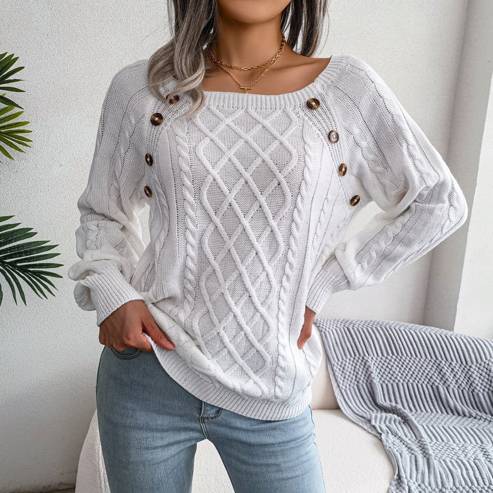 Aurelia | Strickpullover mit Eleganter Passform und Quadratischem Ausschnitt für Frauen