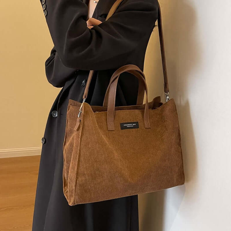 Vivienne | Samt Tasche mit Vielseitigen Tragevarianten und Hochwertigem Cordmaterial für einen Retro-Look