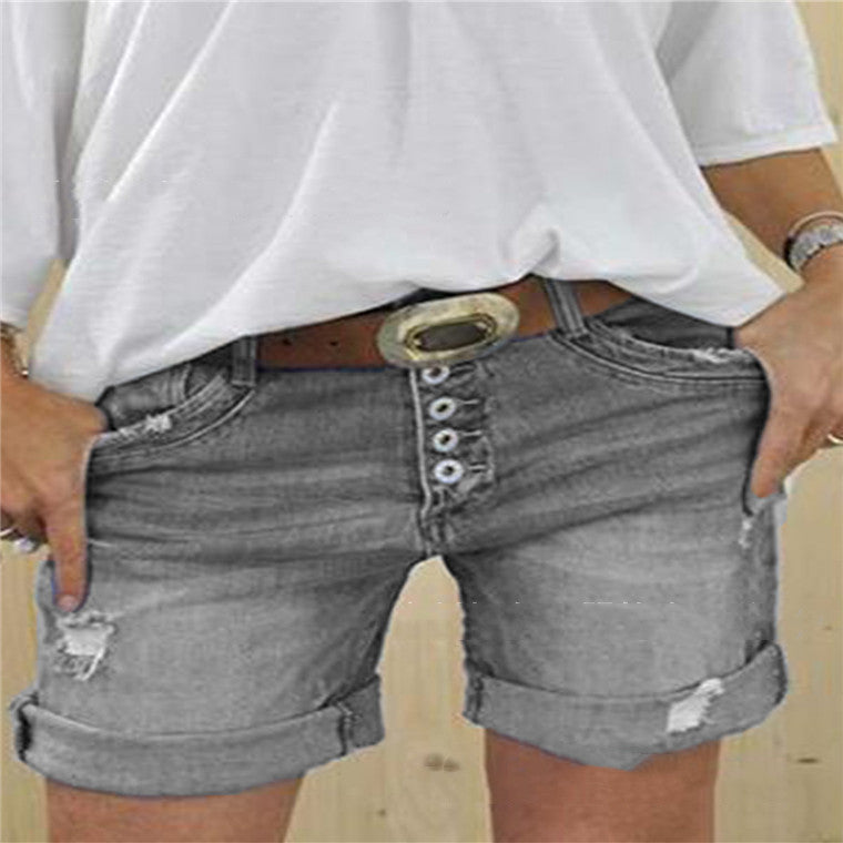 Luna | Ripped Denim Shorts mit Bequemer Passform und Stil für Damen