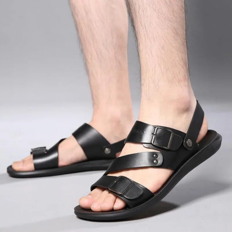 Joey - Klassische und Bequeme Ledersandalen