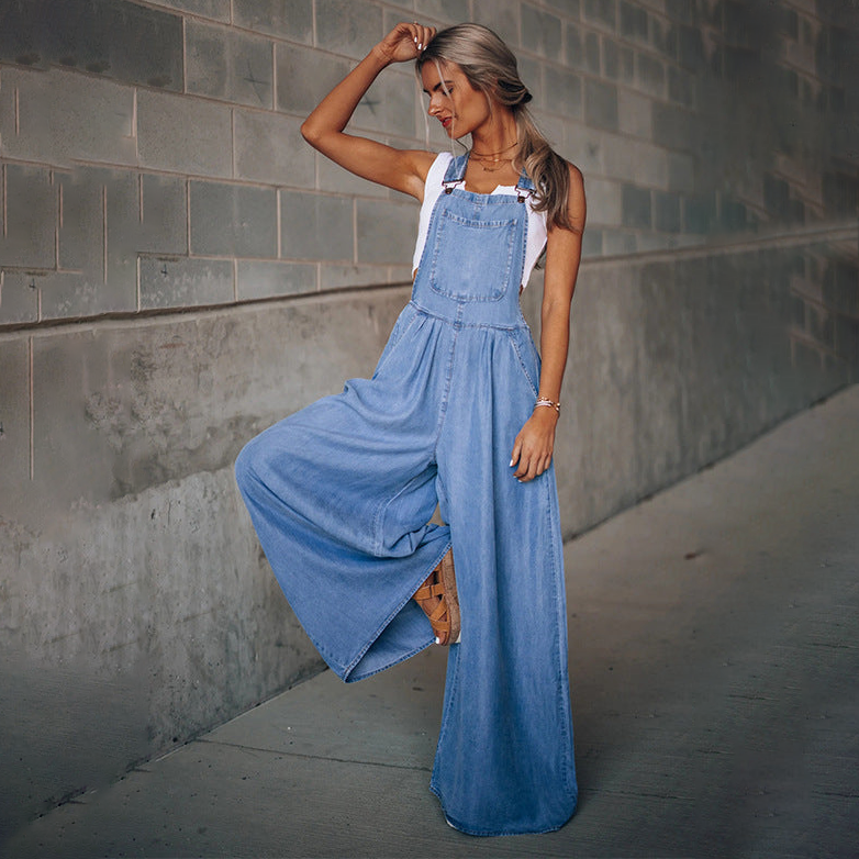 Selene | Denim Jumpsuit mit Elegantem Design und Hohem Tragekomfort für Frauen