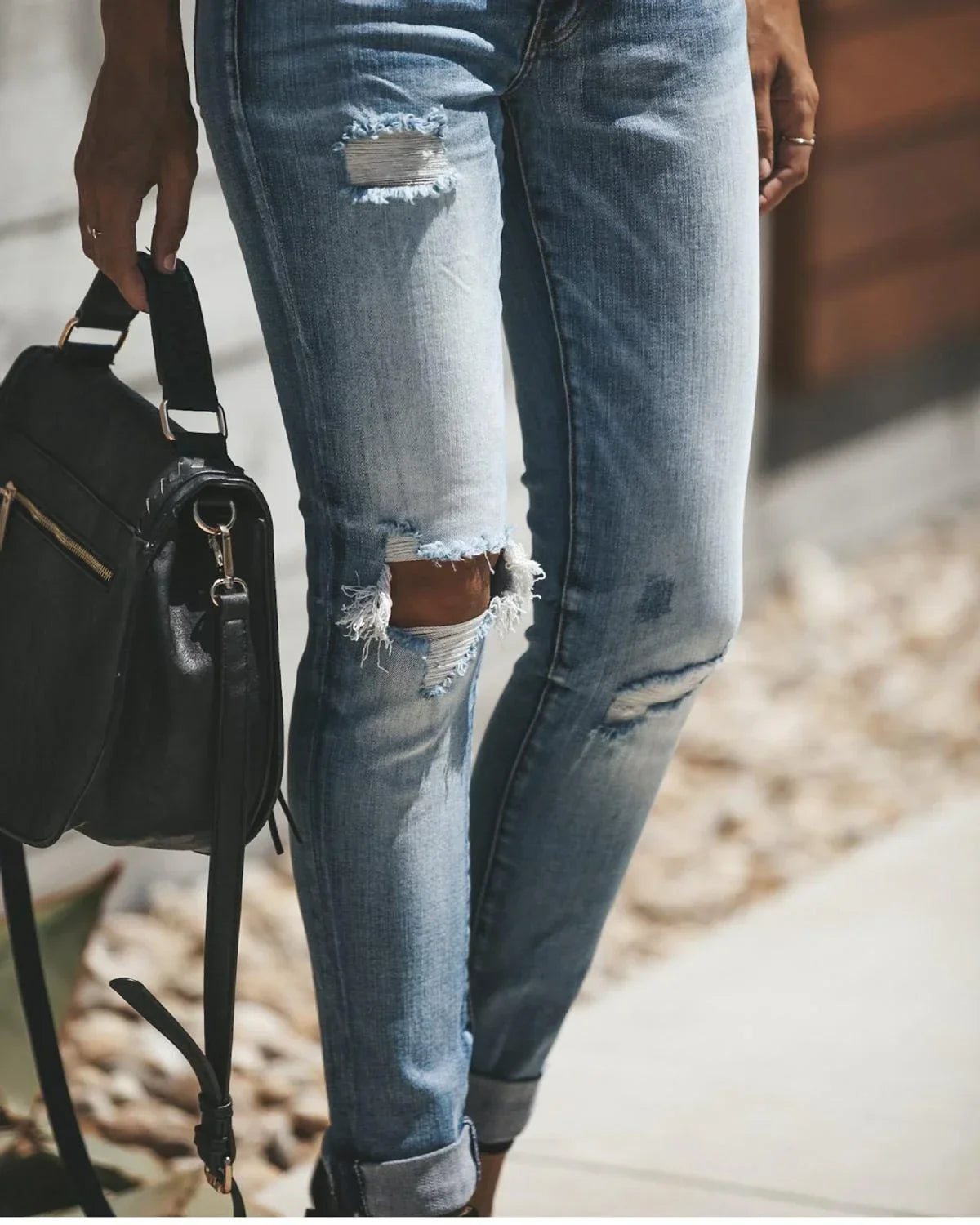 Livia | Zerrissene Jeans mit Stilvollem Schnitt und Femininer Eleganz für Frauen