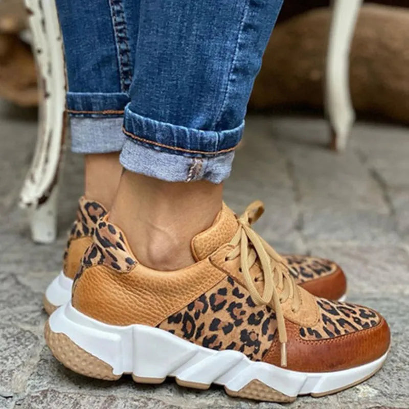 Jasmina | Sneaker mit Stilvollem Leopardenmuster und Bequemer Dämpfung für den Herbst