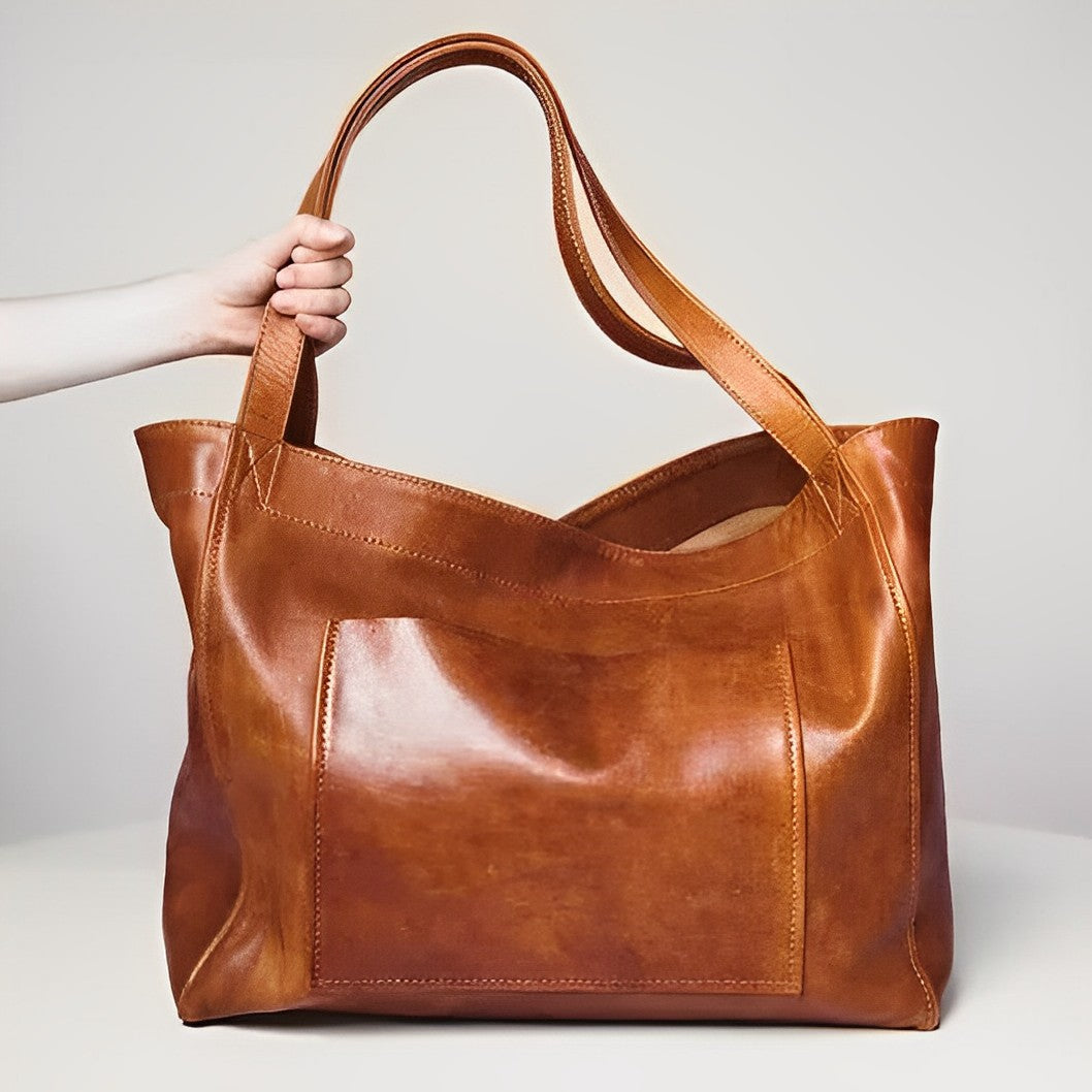 Celestia | Vintage Ledertasche mit Retro-Eleganz und Schmutzabweisendem Futter für Frauen