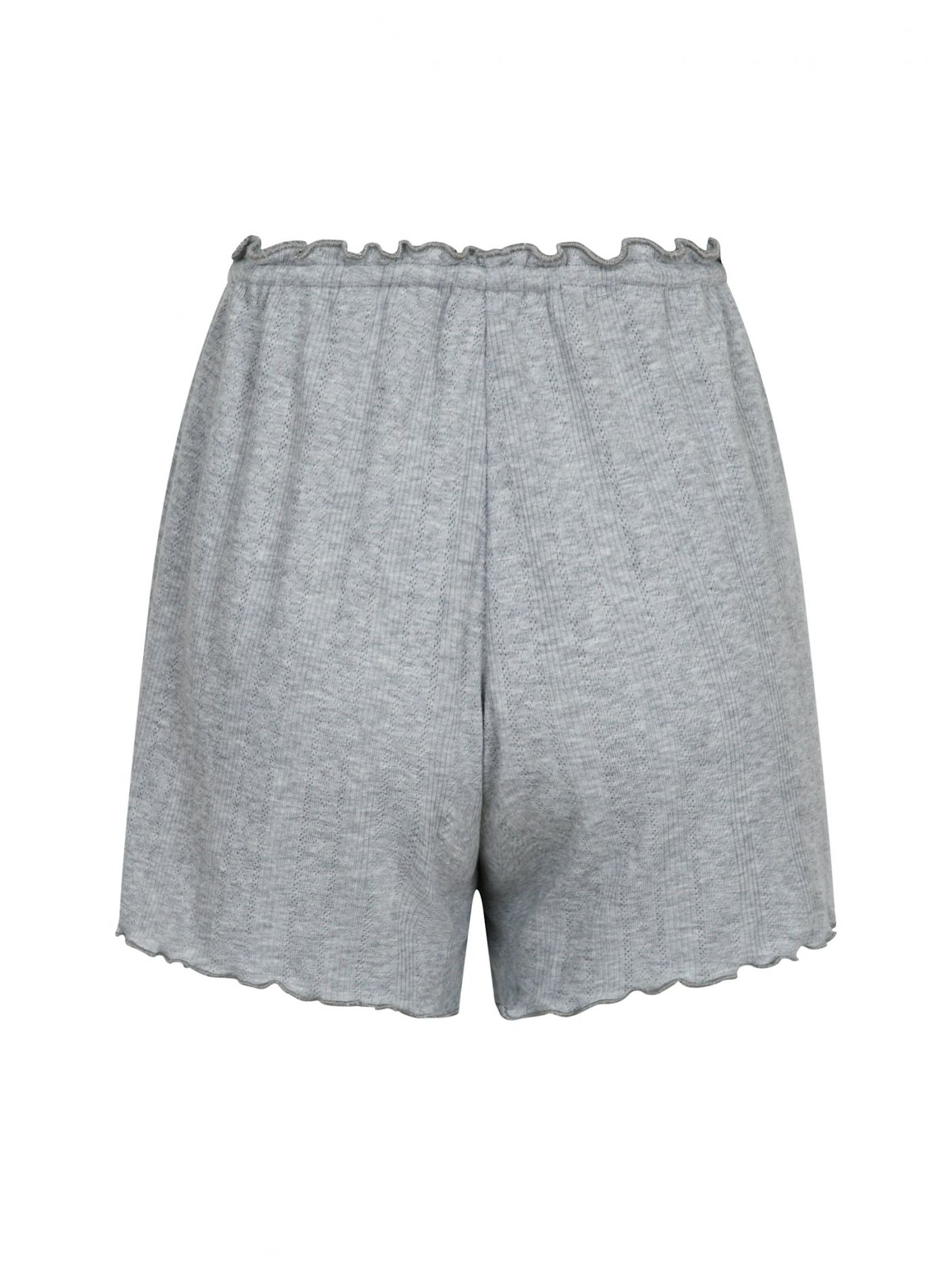 Liliana | Pointelle Shorts mit zarten Rüschen und Kordelzug für Damen