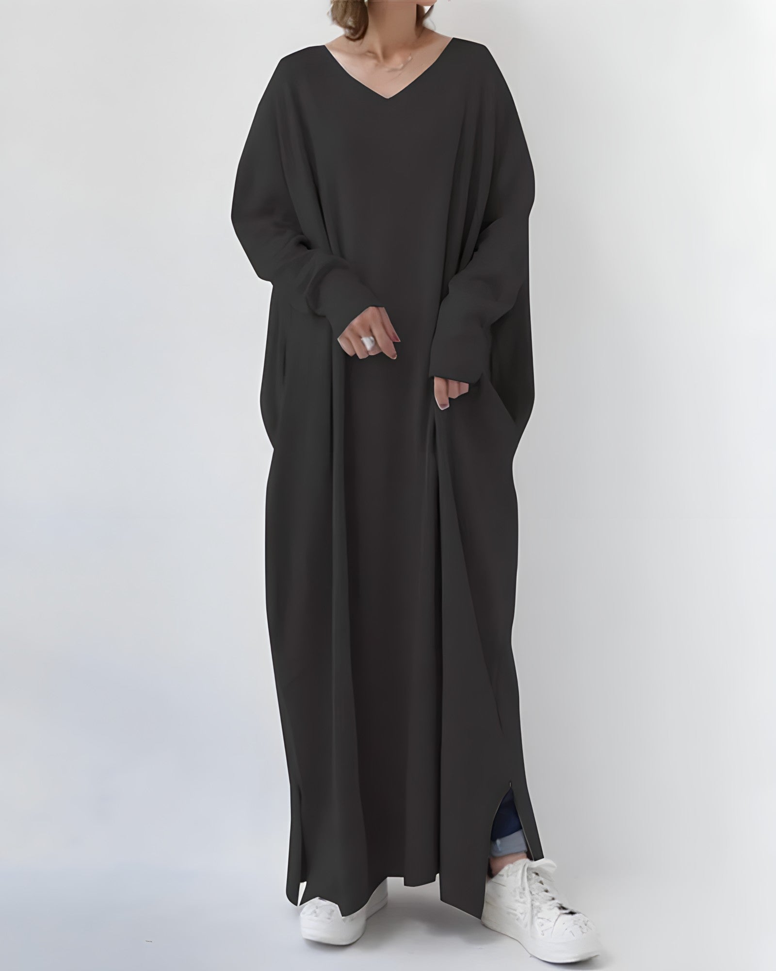 Aella | Pullover-Kleid mit Bequemer Passform und Schickem V-Ausschnitt für Frauen