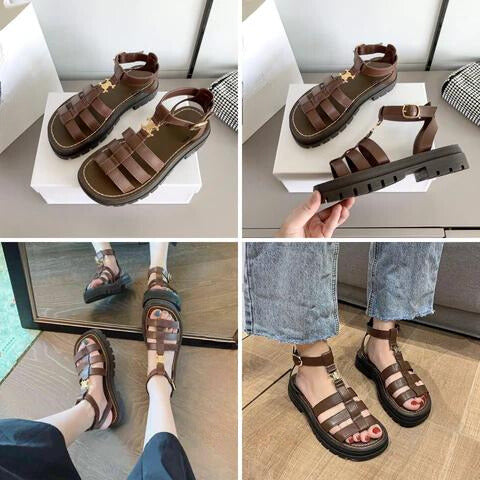 Aurelia | Orthopädische Sandalen mit Luxuriösem Leder und Verstellbarer Schnalle für Damen