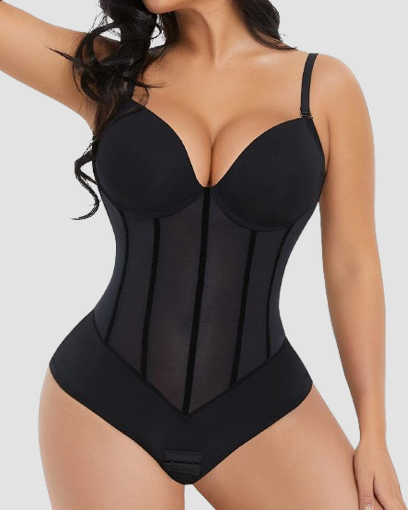 Celestia | Bodysuit mit Bauchkontrolle und elegantem Mesh für Damen