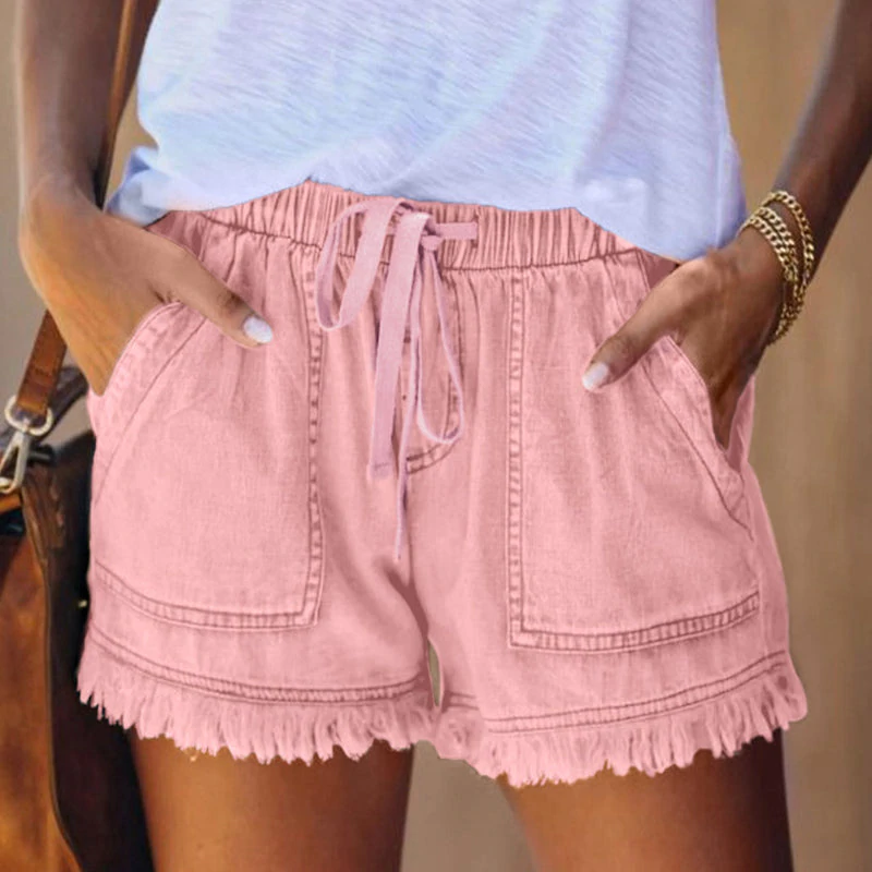 Siena | Denim-Shorts mit hohem Bund und dehnbarem Stoff für den Sommer