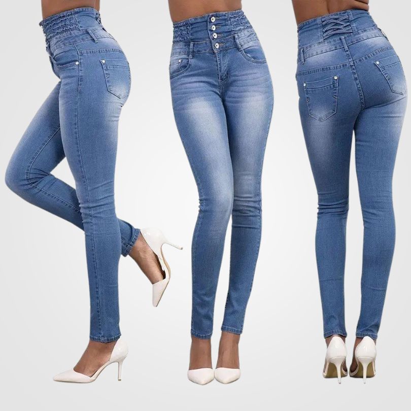 Livia | Jeans mit Hoher Taille und Bequemem Sitz für Frauen