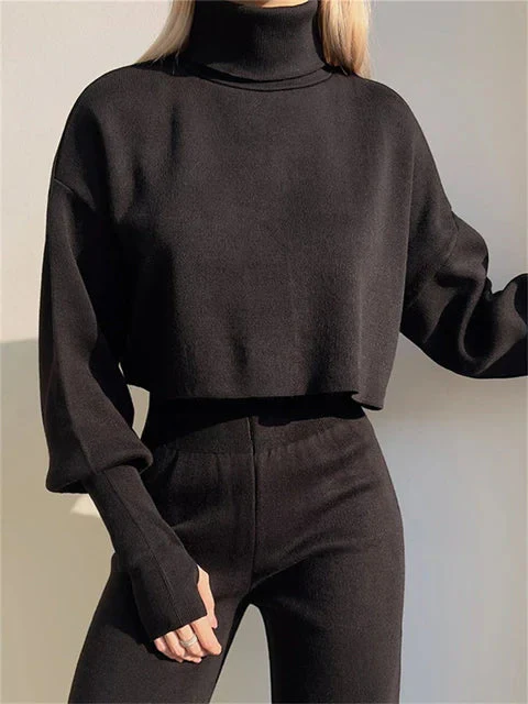 Luna | Rollkragenpullover-Set mit Kuschelweichem Material und Eleganter Note für Damen