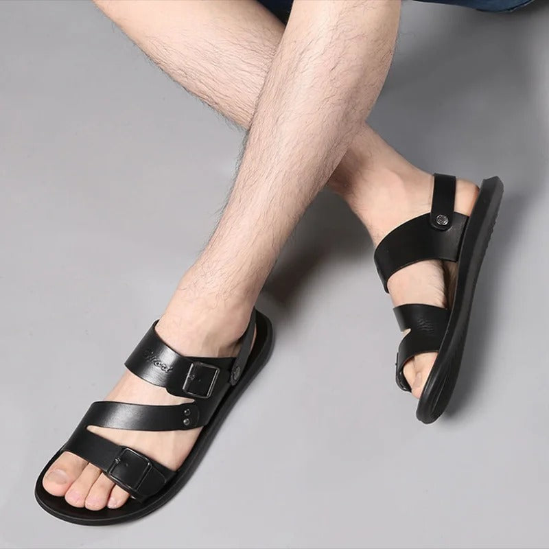 Joey - Klassische und Bequeme Ledersandalen