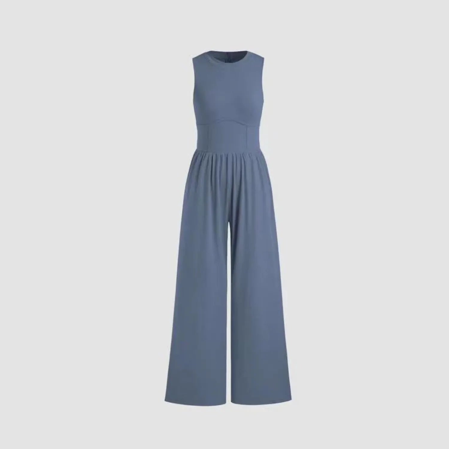 VIDA Schwarzer ärmelloser Jumpsuit