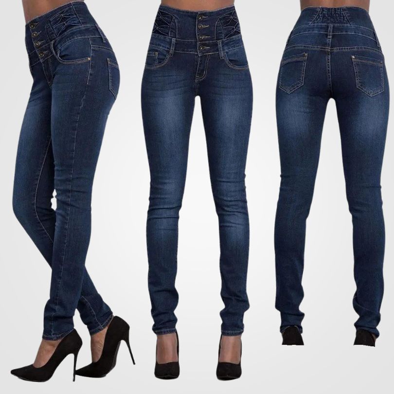 Livia | Jeans mit Hoher Taille und Bequemem Sitz für Frauen