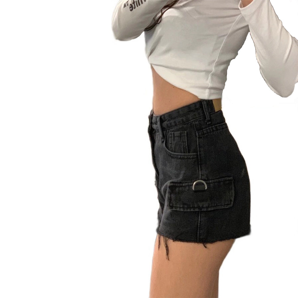 Leona | High-Waisted Jeans Shorts mit Robuster Baumwolle und Weitem Bein für Damen