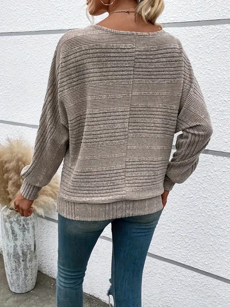 Celeste | Pullover mit Lockere Passform und Eleganten Bootsausschnitt für Damen