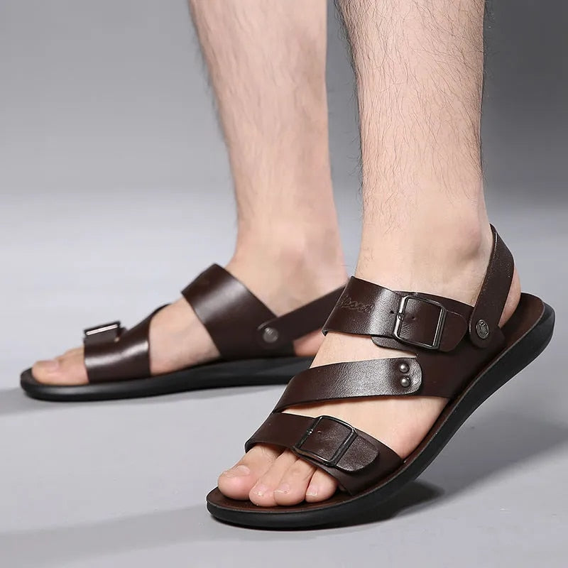 Mathijs - Bequeme Ledersandalen