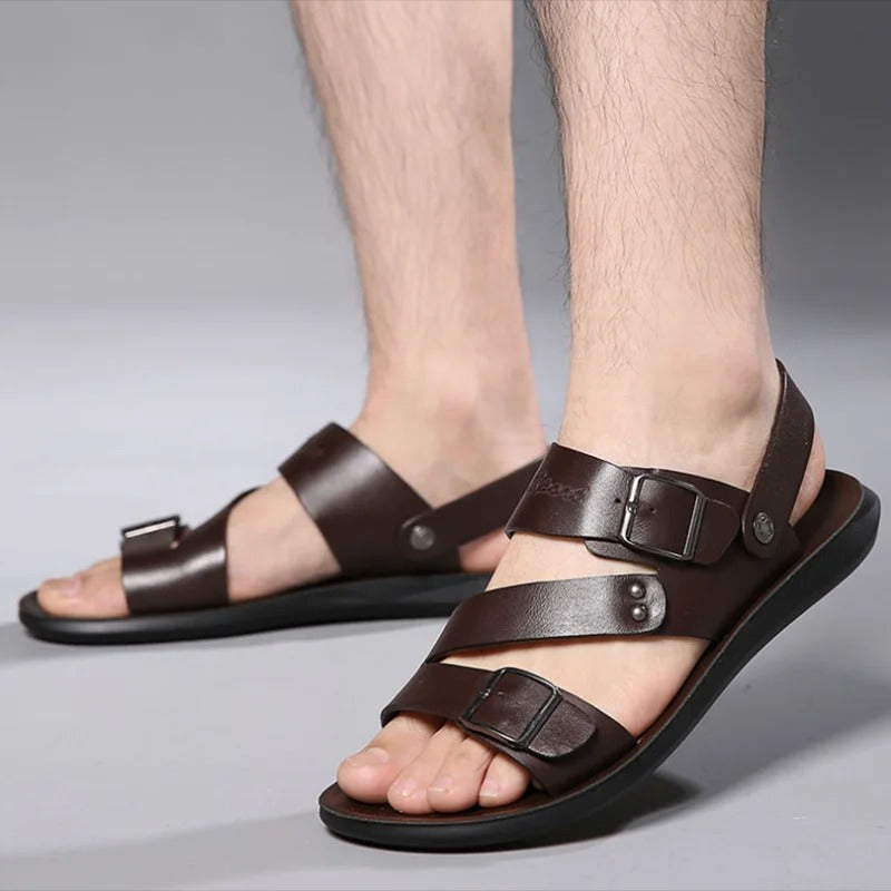 Joey - Klassische und Bequeme Ledersandalen