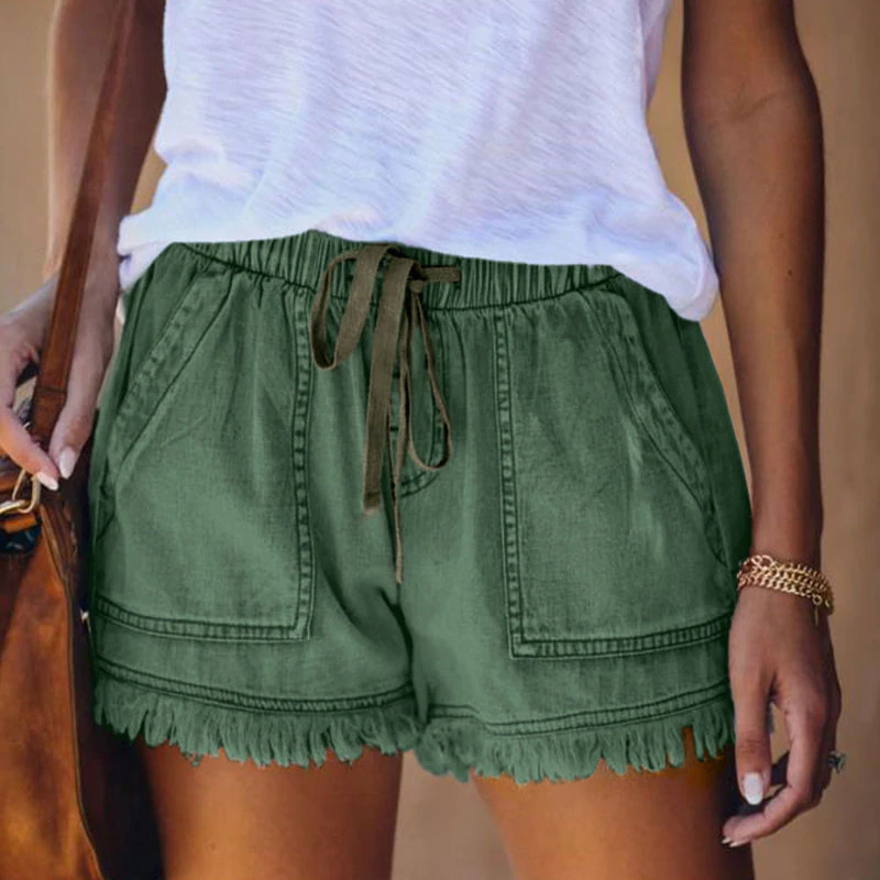 Livia | Hochtaillierte Denim-Shorts mit Dehnbarem Stoff und Praktischen Taschen für den Sommer