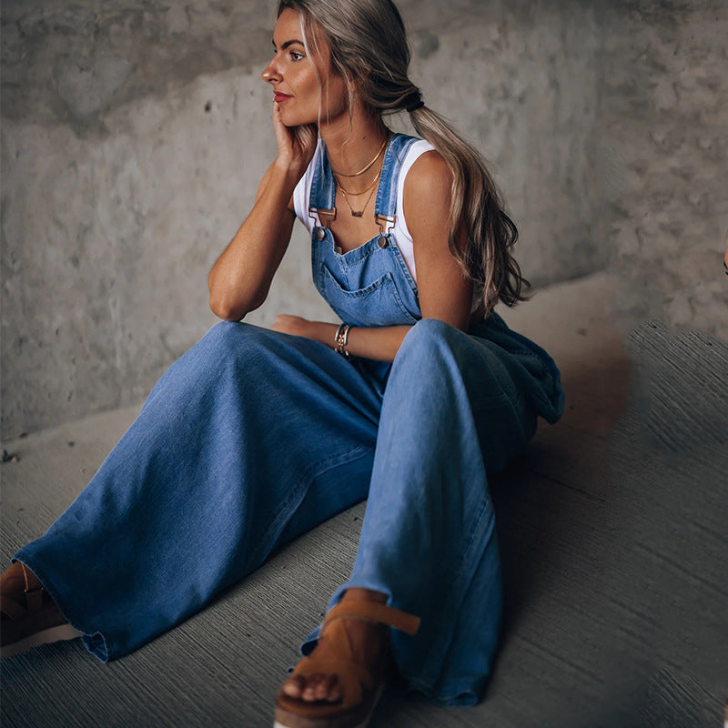 Selene | Denim Jumpsuit mit Elegantem Design und Hohem Tragekomfort für Frauen