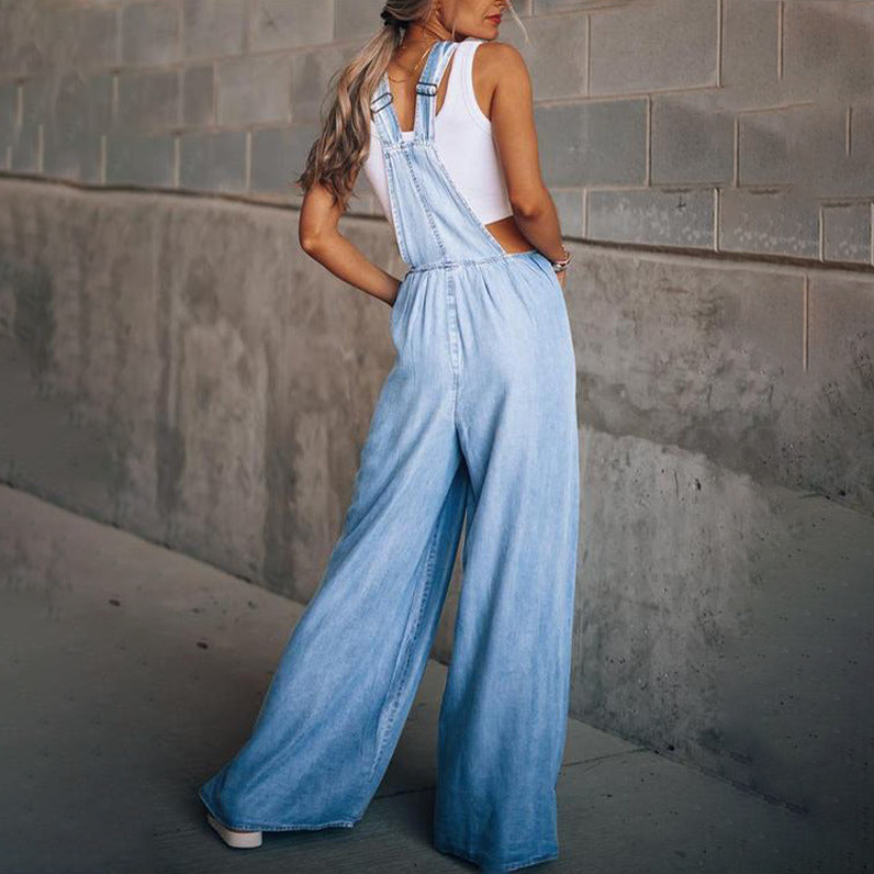 Selene | Denim Jumpsuit mit Elegantem Design und Hohem Tragekomfort für Frauen