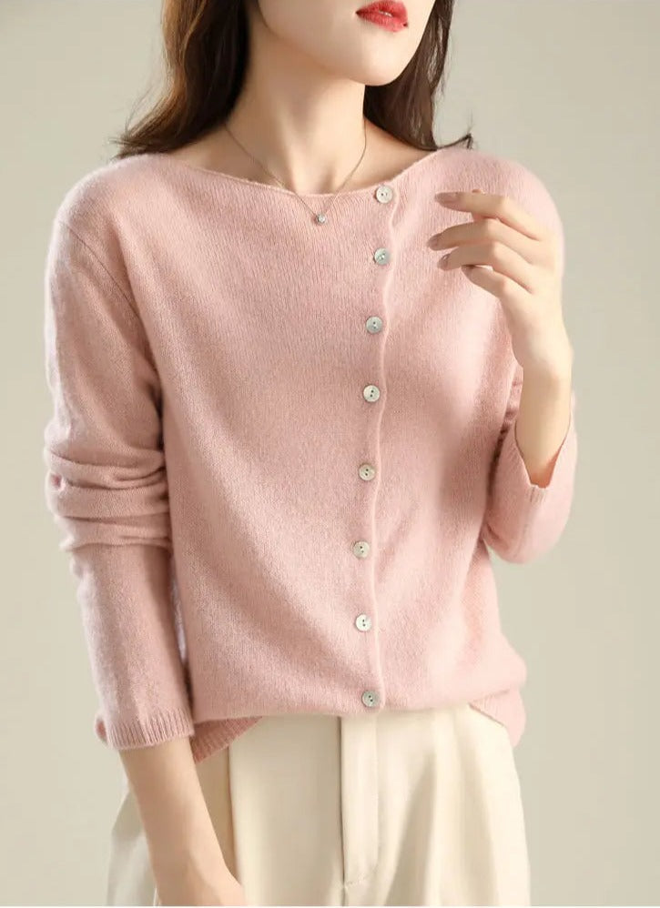 Celestia | Pullover mit Eleganter Knopfleiste und Hochwertigem Material für Frauen