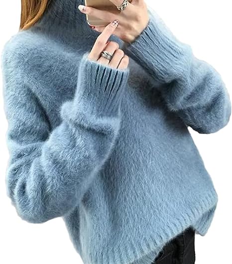 Liora | Rollkragenpullover mit nostalgischem Angora und zeitlosem Stil für Damen