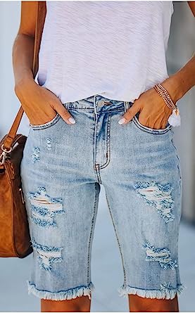 Livia | Jeansshorts mit Ausgefransten Details und Bequemem Schnitt für Damen