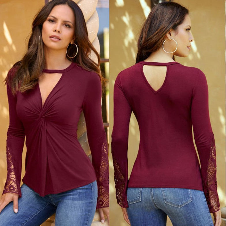 Livia | Bluse mit Eleganter Spitze und Stilvollem Schnitt für Damen