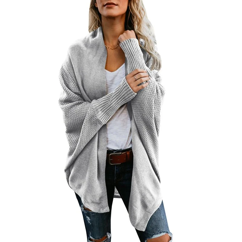 Edelita - Damen Strick-Cardigan mit Wasserfall-Optik, Offen, Langarm, Lässiger Schnitt