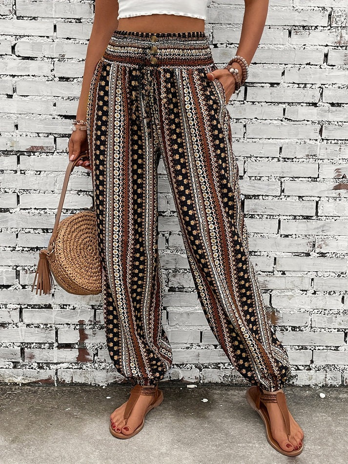 Luna | Hose mit Stilvollem Boho-Print und Hohem Tragekomfort für Damen