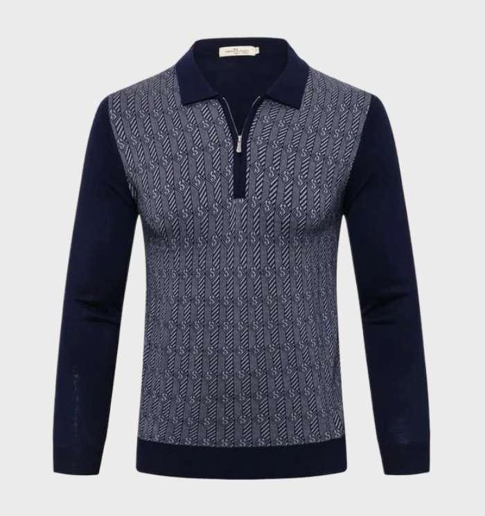 Luca | Pullover mit Stilvollem Kragen und Schlanker Passform für Männer