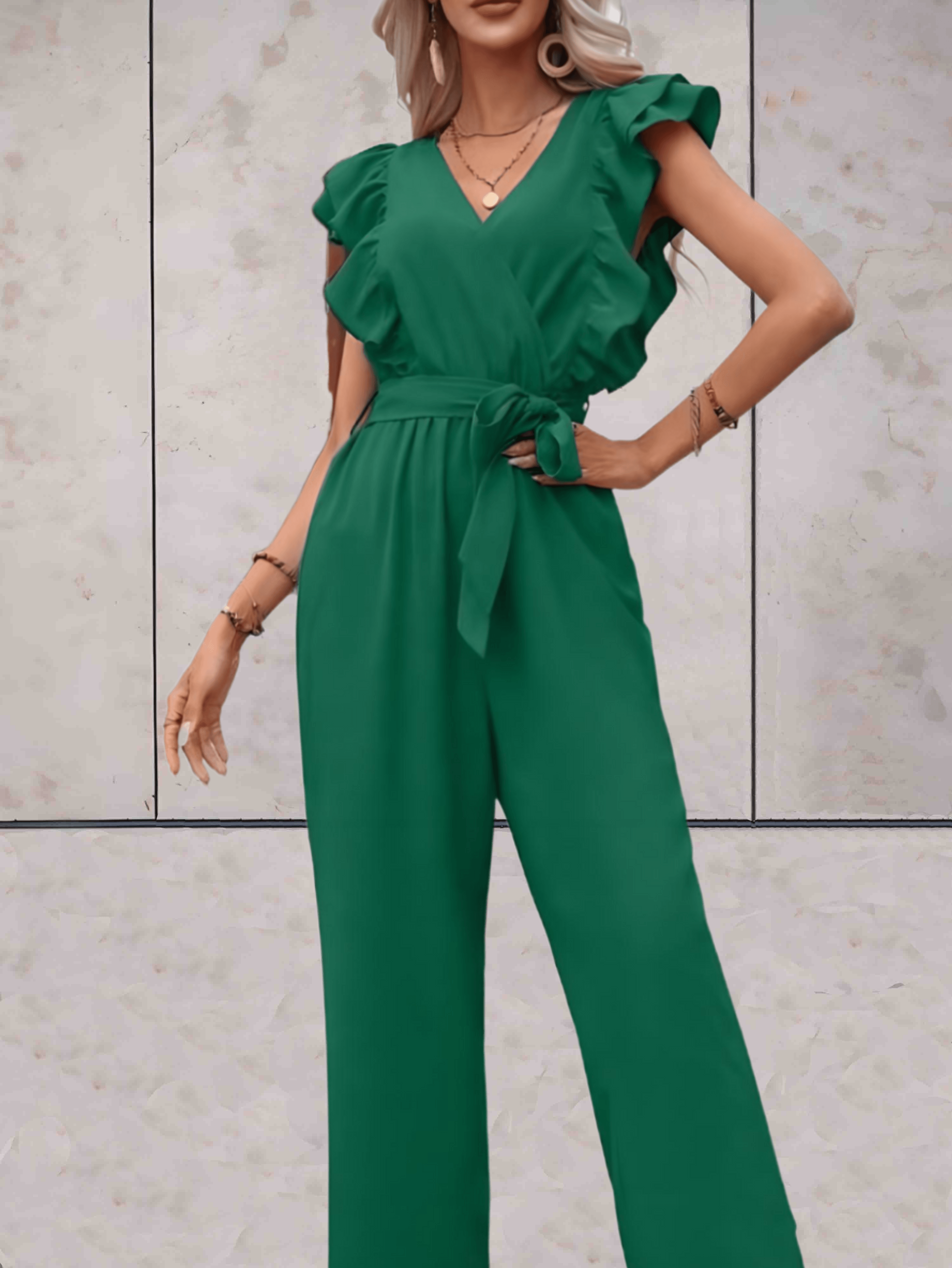 Luna | Jumpsuit mit Eleganten V-Ausschnitt und Vielseitigem Design für Damen