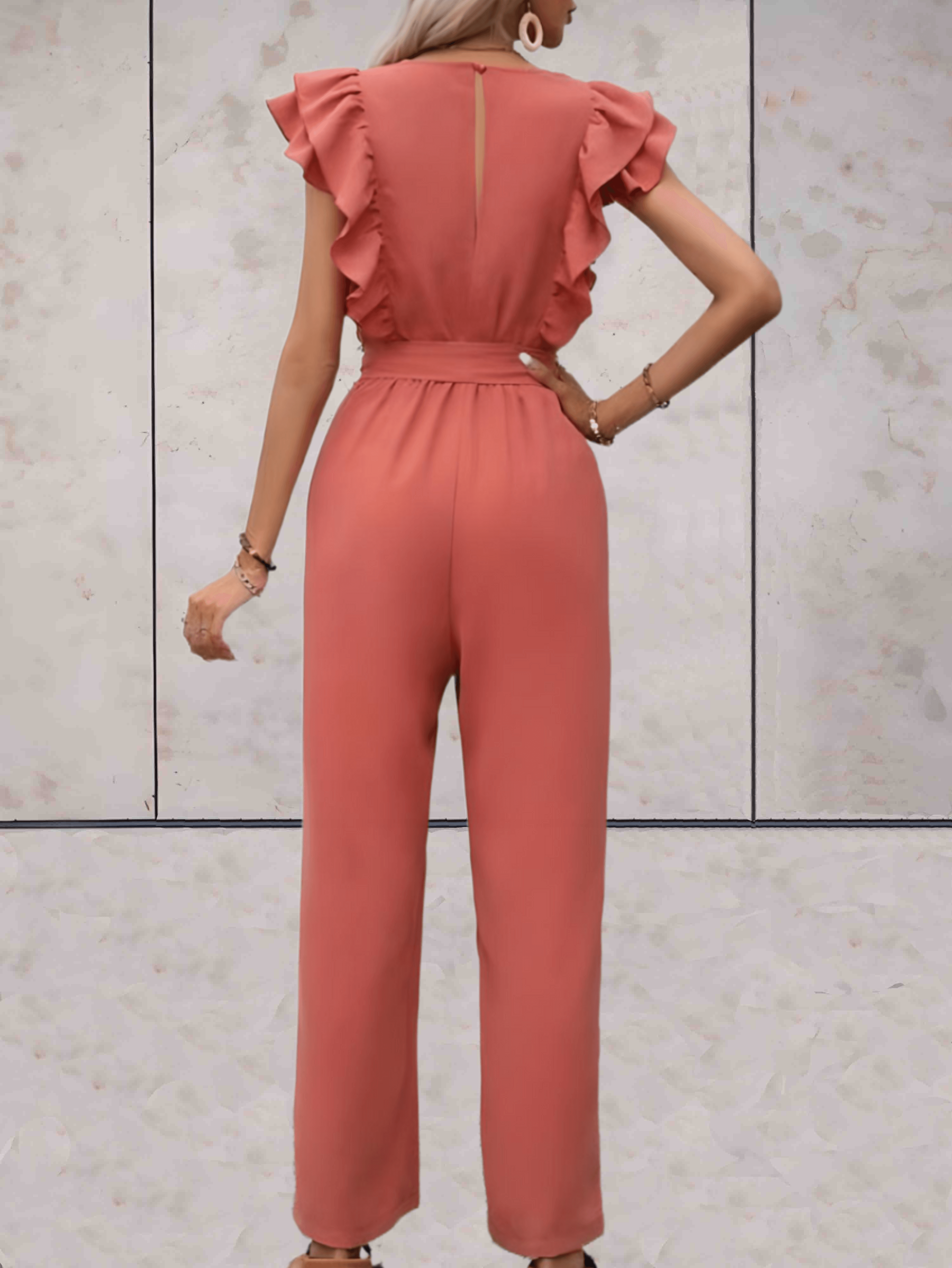 Luna | Jumpsuit mit Eleganten V-Ausschnitt und Vielseitigem Design für Damen