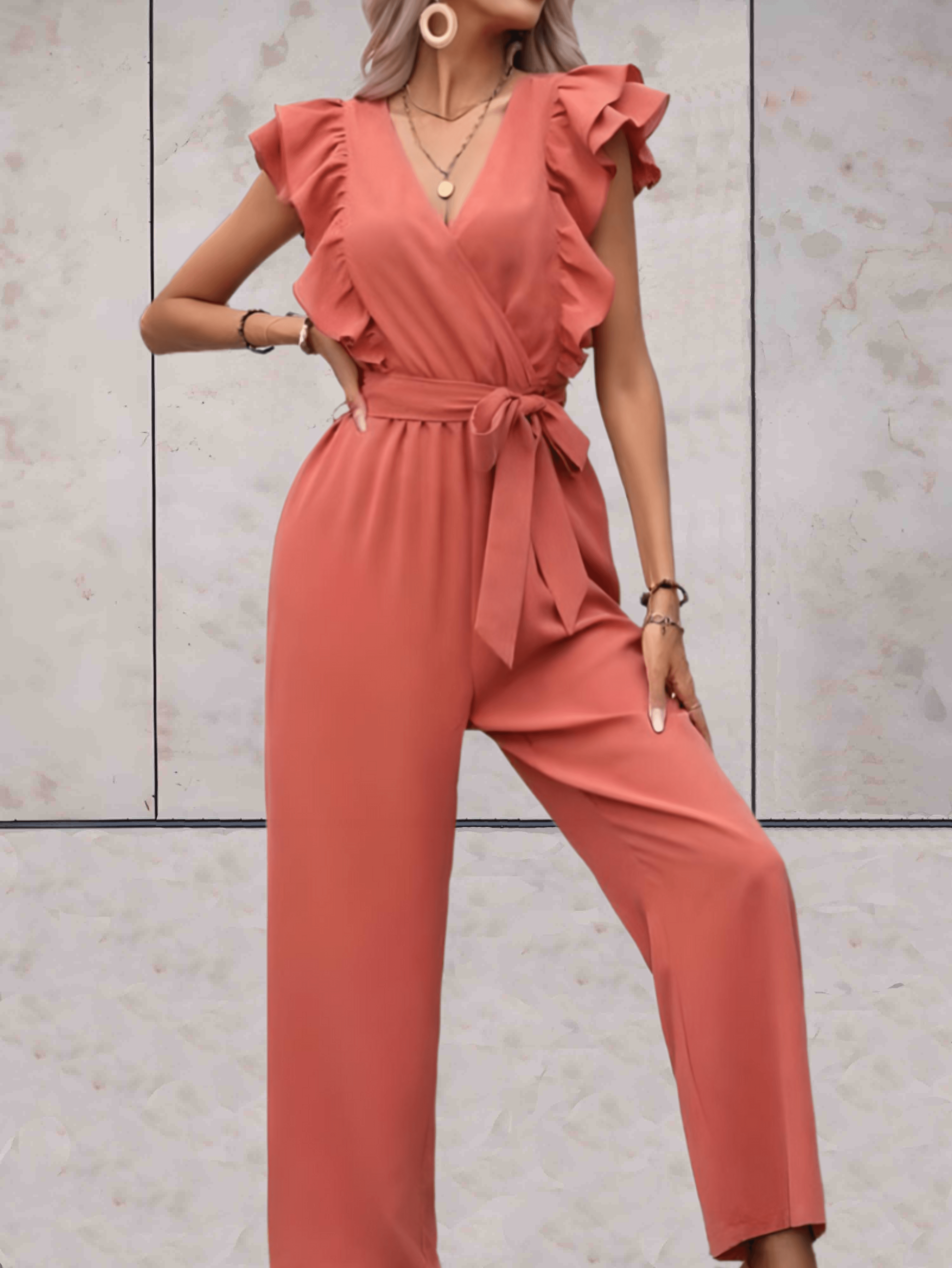 Luna | Jumpsuit mit Eleganten V-Ausschnitt und Vielseitigem Design für Damen