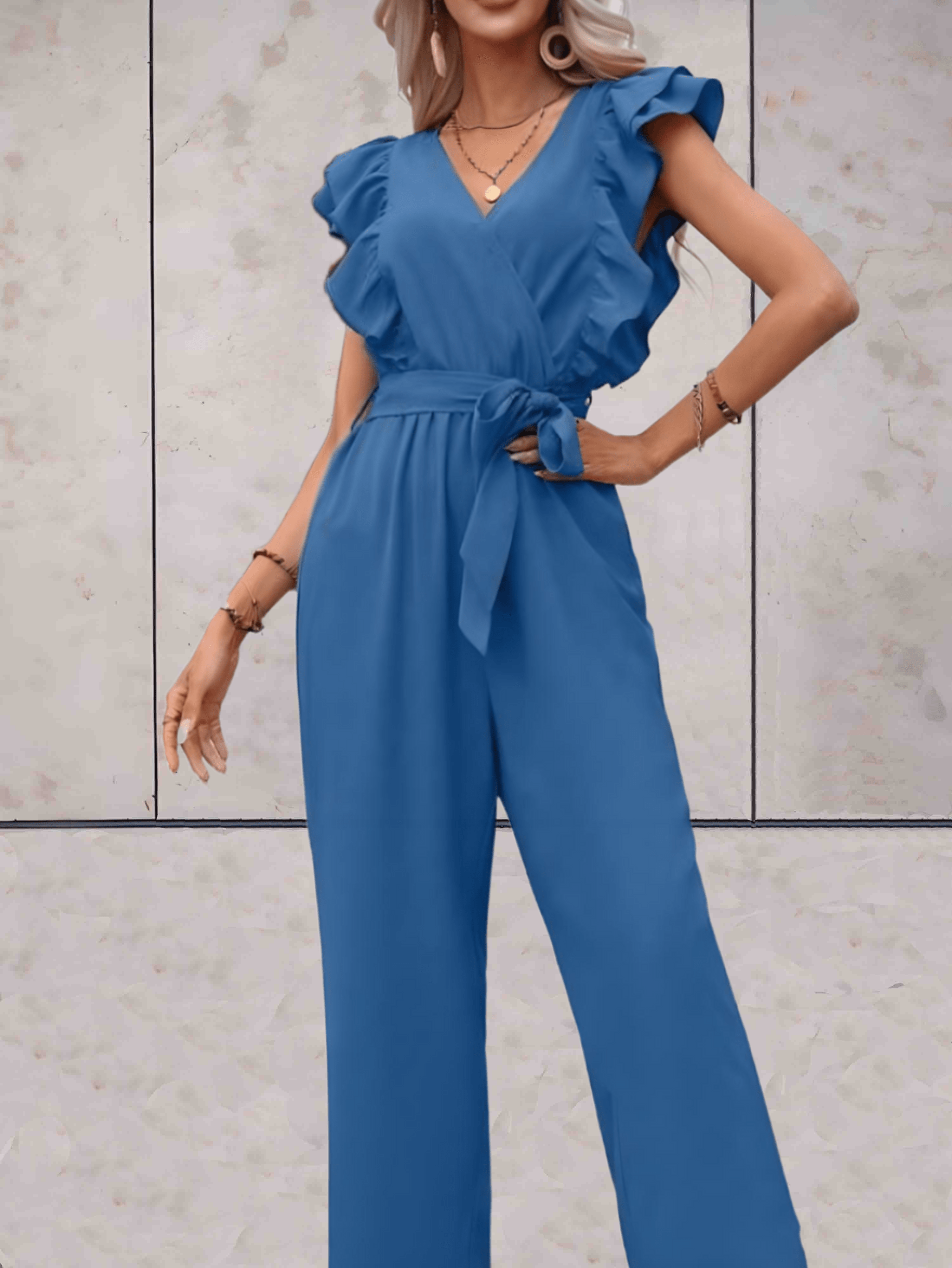 Luna | Jumpsuit mit Eleganten V-Ausschnitt und Vielseitigem Design für Damen