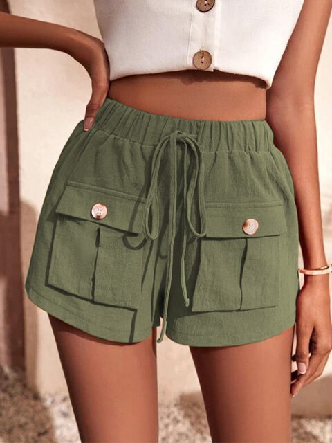 Livia | Cargo-Shorts mit Elastischer Taille und Stilvollem Design für Frauen