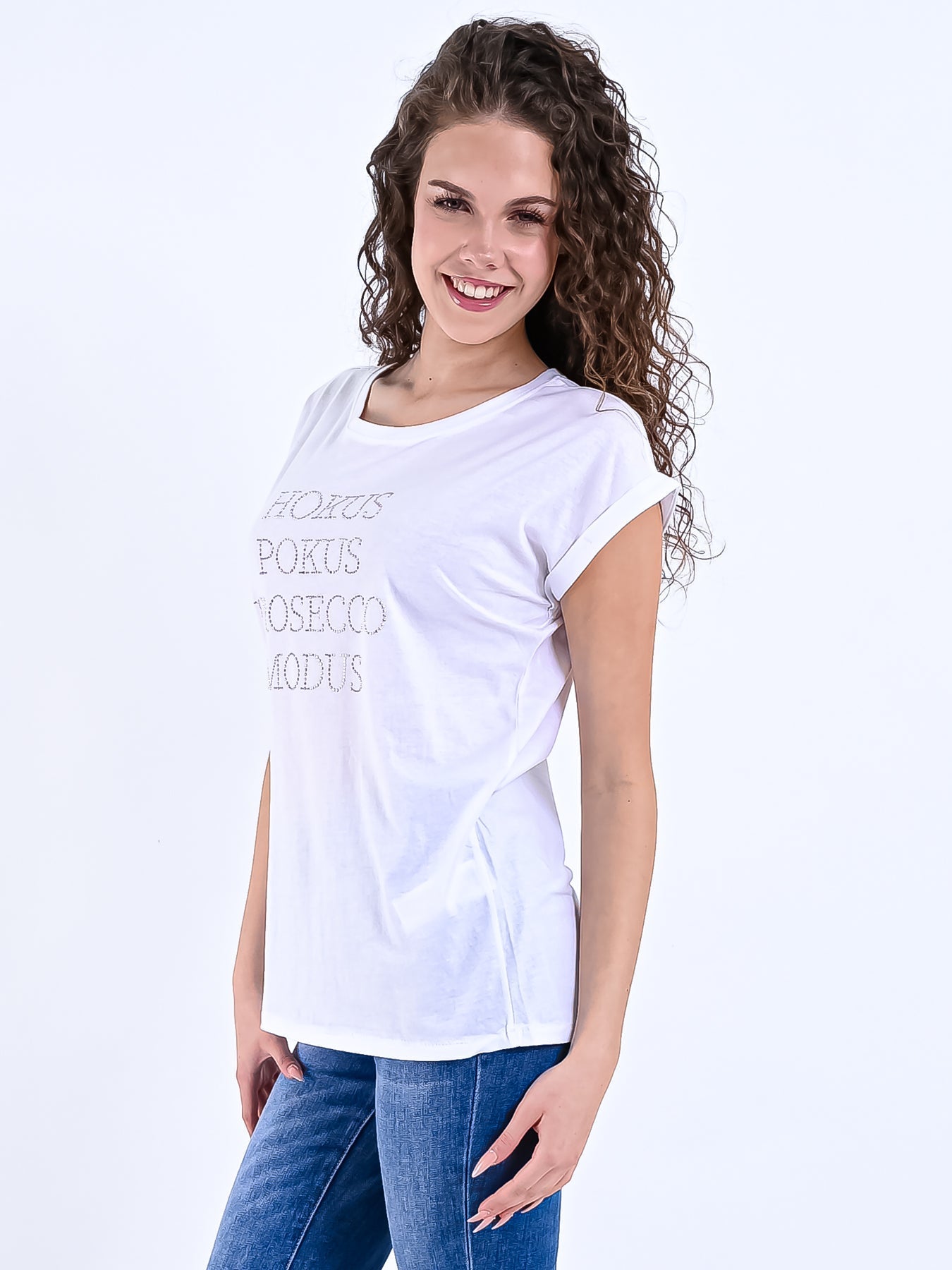 Livia | Wolff-Shirt mit Lässigem Schnitt und Eleganten Steinchen für Frauen