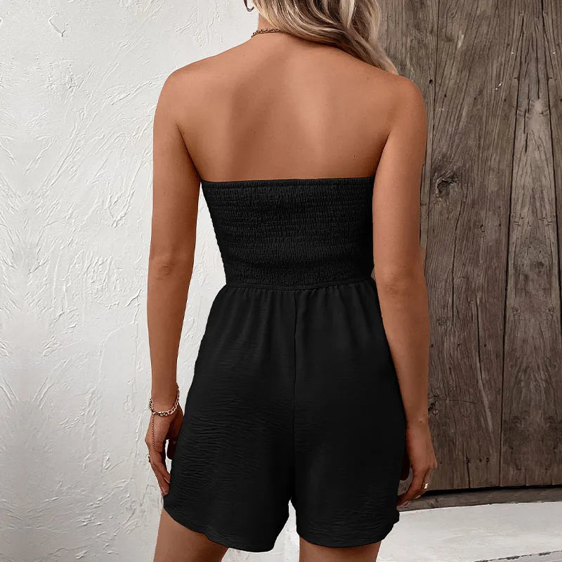 Luna | Trägerloser Röhren-Romper mit Eleganter Silhouette und Leichtem Stoff für Damen