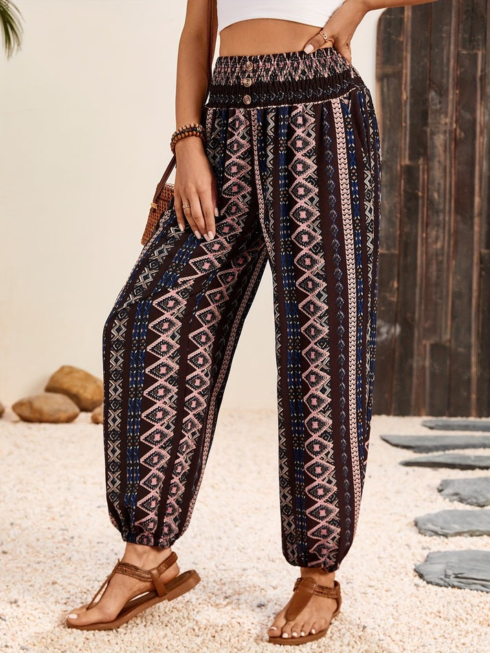 Luna | Hose mit Stilvollem Boho-Print und Hohem Tragekomfort für Damen