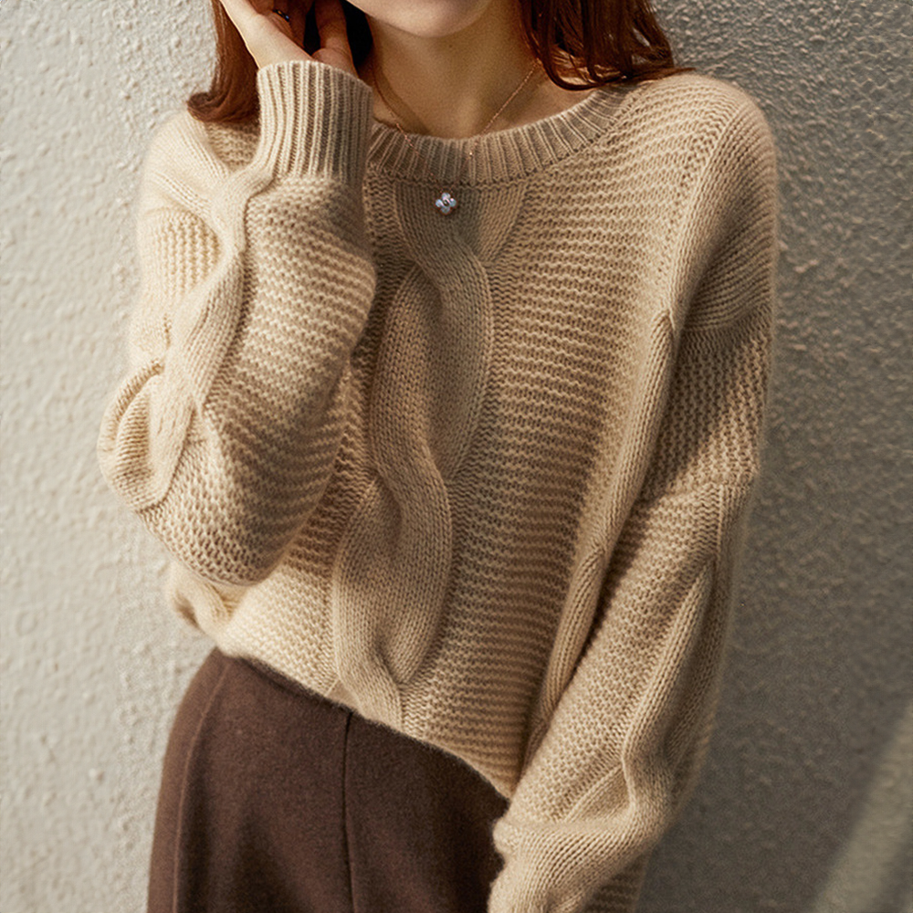 Mariselle | Pullover aus Kaschmir mit zeitloser Eleganz und edlem Strickdesign für Frauen