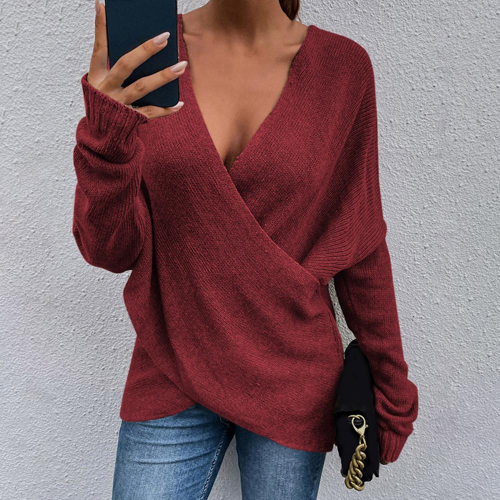 Livia | Pullover mit Lässigem Schnitt und Tiefem V-Ausschnitt für Damen