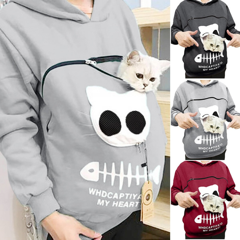 Luna | Hoodie mit Kuschelfutter und Stilvollem Design für Katzenliebhaber