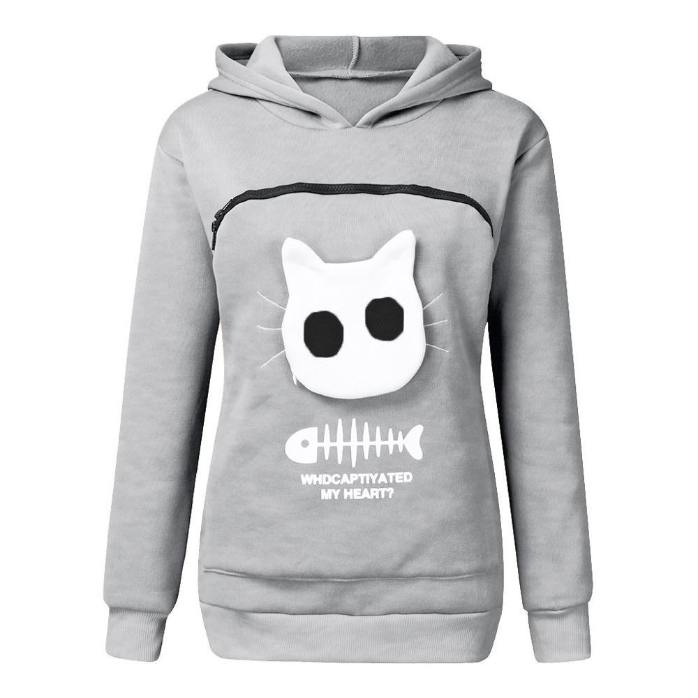 Luna | Hoodie mit Kuschelfutter und Stilvollem Design für Katzenliebhaber