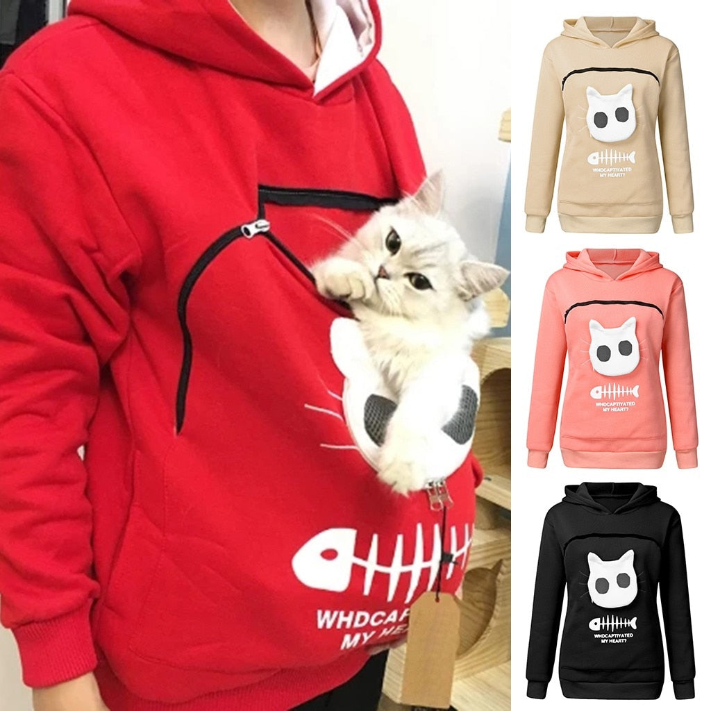 Luna | Hoodie mit Kuschelfutter und Stilvollem Design für Katzenliebhaber