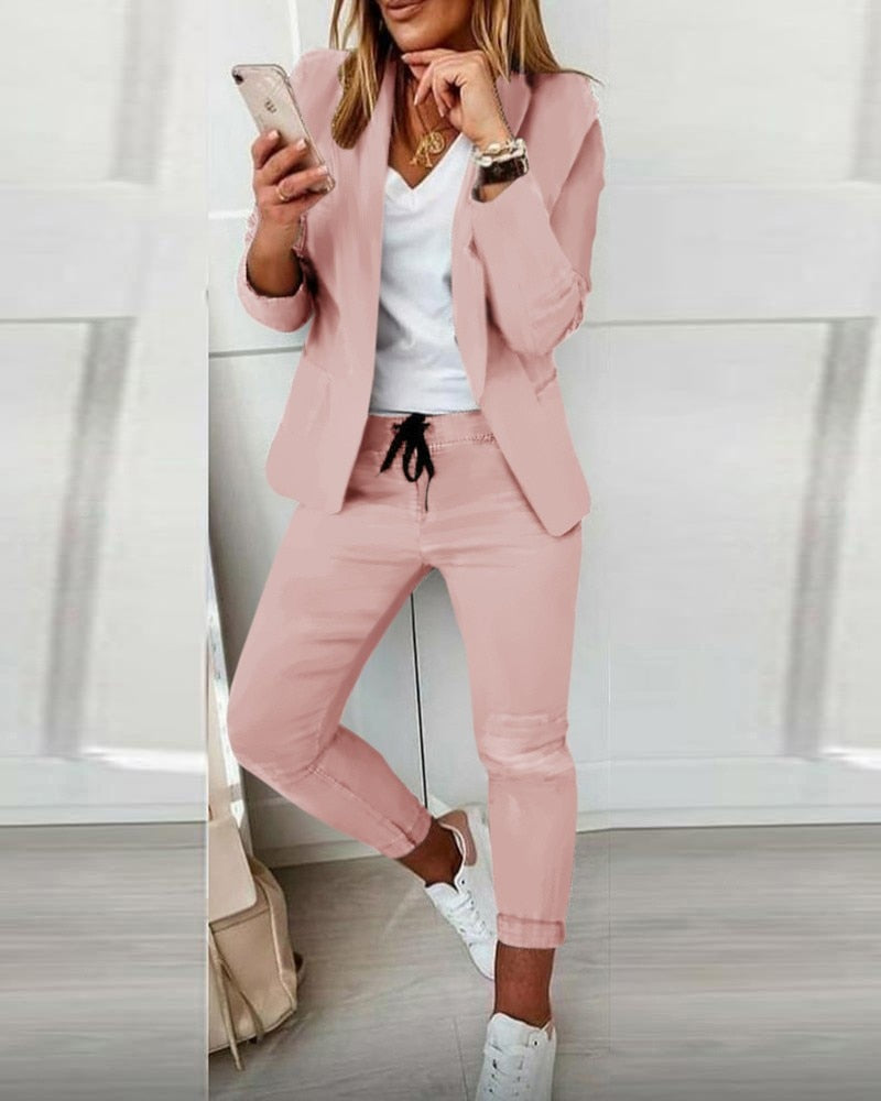 Sienna | Blazer und Hose Set mit Elegantem Design und Hohem Tragekomfort für Frauen