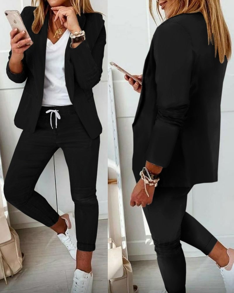 Sienna | Blazer und Hose Set mit Elegantem Design und Hohem Tragekomfort für Frauen