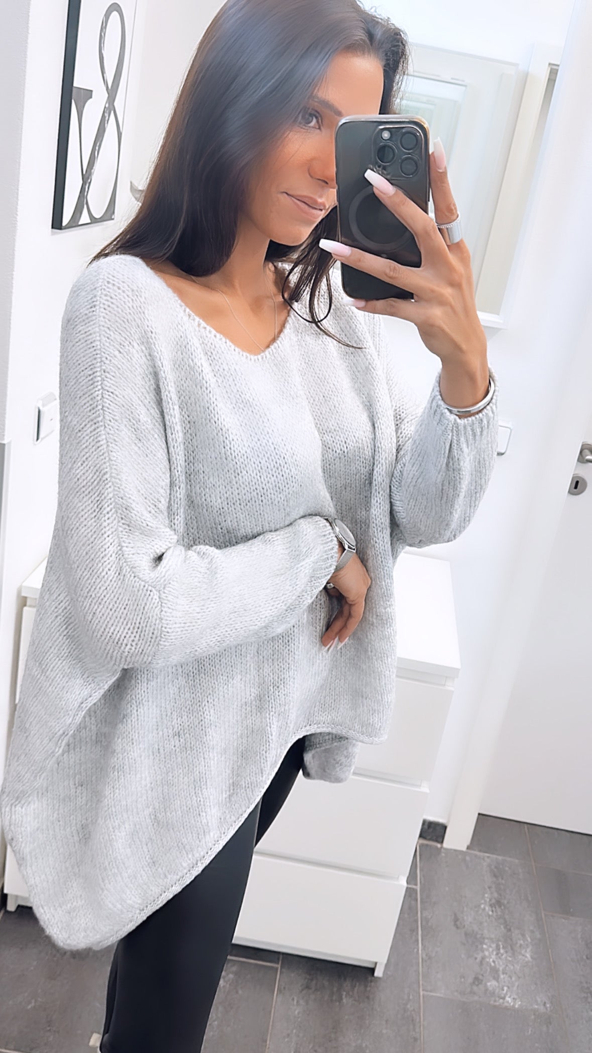 Luna | Strickpullover mit Lässig Elegantem Vokuhila-Stil für Damen