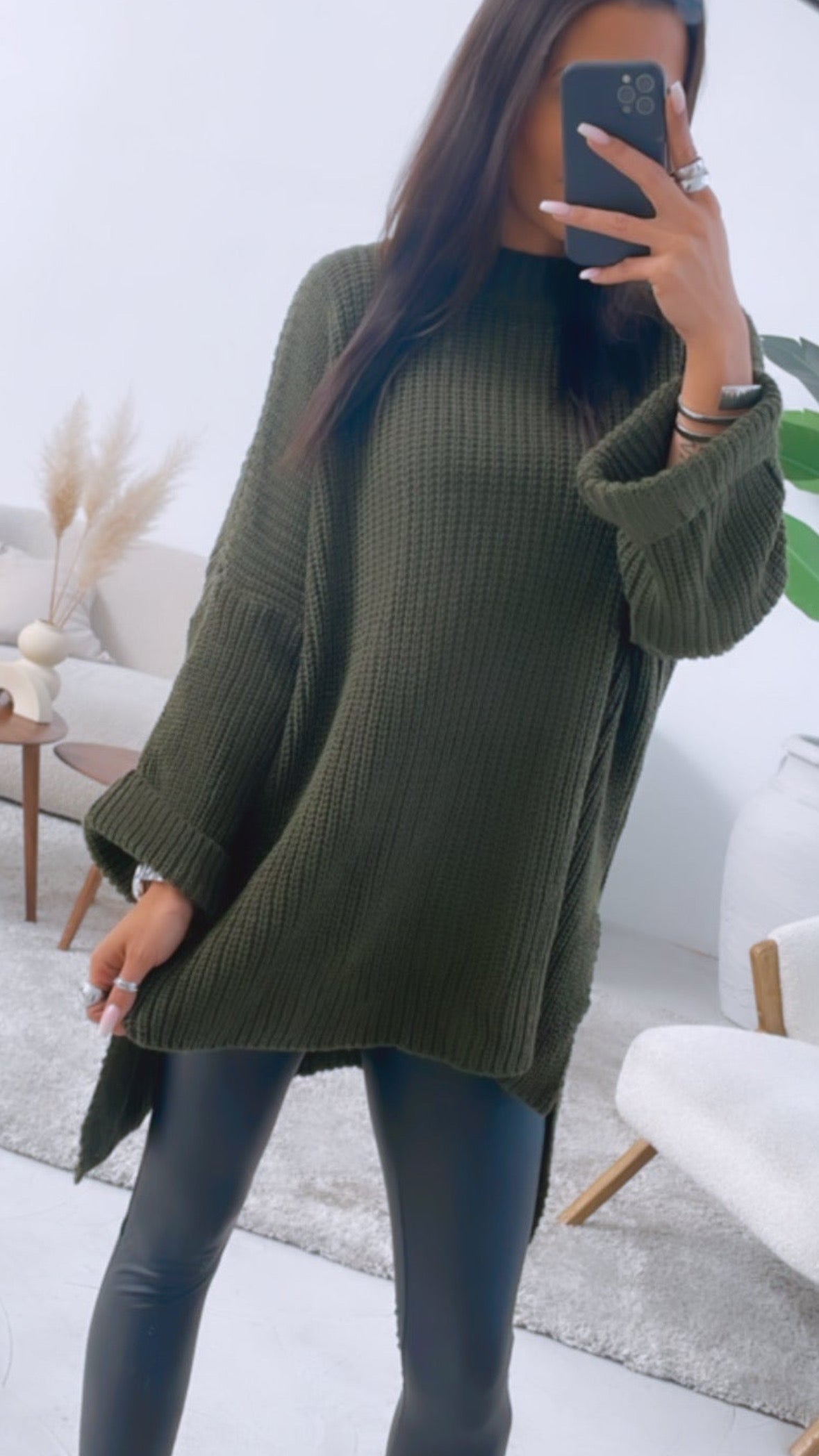 Liora | Oversize Pullover mit Stil und Seitenschlitz für Frauen