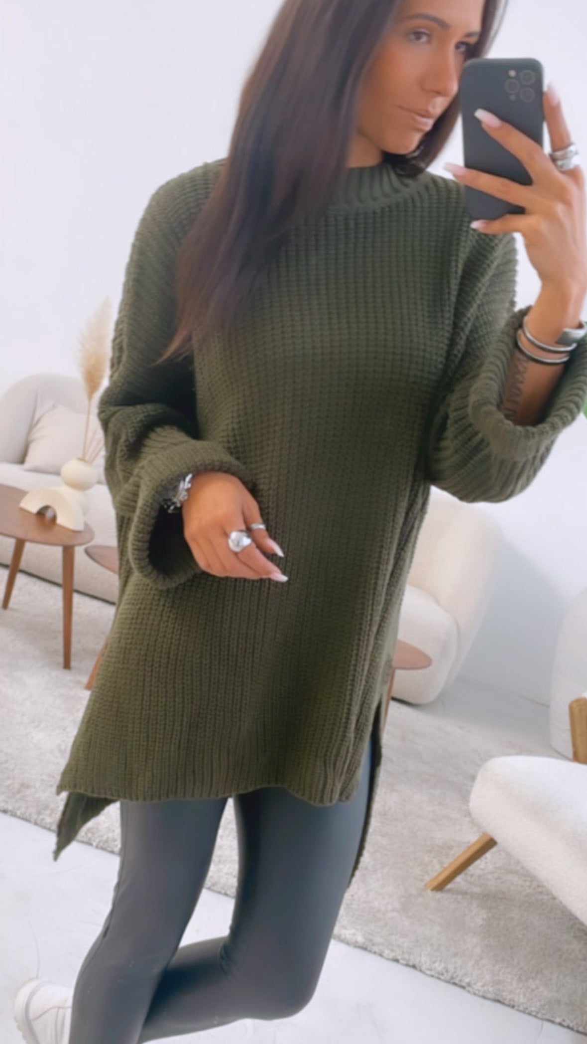 Liora | Oversize Pullover mit Stil und Seitenschlitz für Frauen